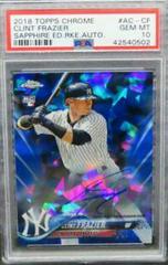 Clint Frazier Baseball Cards 2018 Topps Chrome Sapphire Rookie Autographs Prices