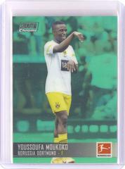 Youssoufa Moukoko [Aqua Refractor] #28 Soccer Cards 2021 Stadium Club Chrome Bundesliga Prices