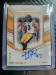 Troy Polamalu #3 Football Cards 2023 Panini Immaculate All-Time Greats Signature Prices