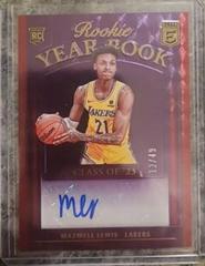 Maxwell Lewis #30 Basketball Cards 2023 Donruss Elite Rookie Yearbook Autograph Prices