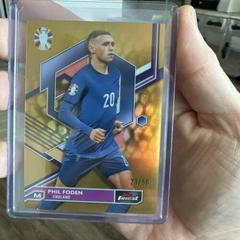 Phil Foden [Gold Refractor] #26 Soccer Cards 2023 Topps Finest Road to UEFA EURO Prices