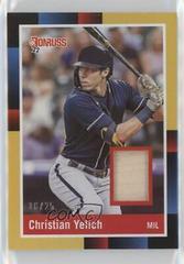 Christian Yelich [Gold] #R88M-CY Baseball Cards 2022 Panini Donruss Retro 1988 Materials Prices