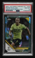 Erling Haaland [Aqua Lava Refractor] Soccer Cards 2021 Topps Chrome UEFA Champions League Prices