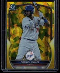 Samuel Munoz [Yellow] Baseball Cards 2023 Bowman Draft Chrome Prices