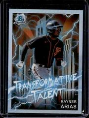 Rayner Arias [Refractor] #TT-12 Baseball Cards 2023 Bowman Draft Transformative Talent Prices