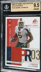 Andre Johnson [Gold] Football Cards 2003 SP Game Used Prices