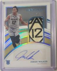 Jabari Walker [Patch Autograph Laundry Tag] Basketball Cards 2022 Panini Immaculate Collection Collegiate Prices