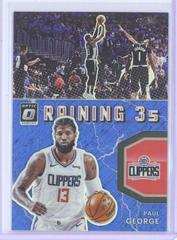 Paul George [Blue] #19 Basketball Cards 2021 Panini Donruss Optic Raining 3s Prices