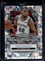 Malaki Branham [Cracked Ice] #12 Basketball Cards 2022 Panini Contenders Rookie of the Year Prices