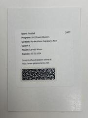 Garrett Wilson [Red] Football Cards 2022 Panini Illusions Rookie Vision Signatures Prices
