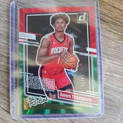 Amen Thompson [Red Green] #4 Basketball Cards 2023 Panini Donruss The Rookies Prices
