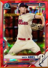 Mick Abel [Red] #BCP-219 Baseball Cards 2021 Bowman Chrome Sapphire Prospects Prices