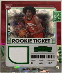 Jalen Green [Green Ice] #RTS-JGR Basketball Cards 2021 Panini Contenders Rookie Ticket Swatches Prices