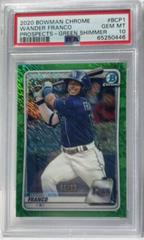 Wander Franco [Green Shimmer] Baseball Cards 2020 Bowman Chrome Prospects Prices
