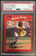 Melido Perez #101 Baseball Cards 1990 Donruss Aqueous Test Prices