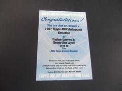 Vladimir Guerrero Jr. #61TM-VG Baseball Cards 2022 Topps Archives 1961 MVP Autographs Prices