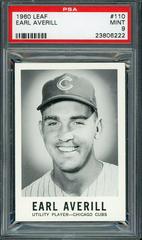 Earl Averill #110 Baseball Cards 1960 Leaf Prices