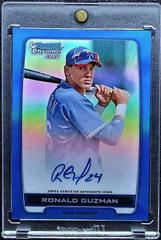 Ronald Guzman [Autograph Blue Refractor] #BCARG Baseball Cards 2012 Bowman Chrome Prospects Prices