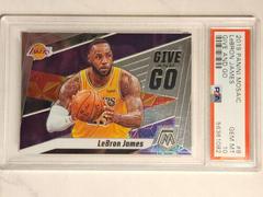 LeBron James [Pink Fluorescent] #8 Basketball Cards 2019 Panini Mosaic Give and Go Prices