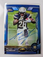 Melvin Gordon [One Knee Up Autograph Gold Refractor] Football Cards 2015 Topps Chrome Prices