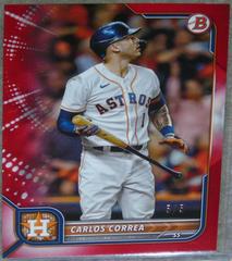 Carlos Correa [Red] #3 Baseball Cards 2022 Bowman Prices