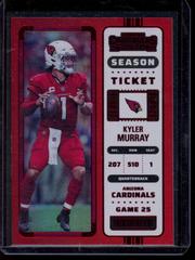 Kyler Murray [Red Zone] #1 Football Cards 2022 Panini Contenders Prices