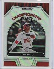 Juan Soto [Silver Prizm] Baseball Cards 2022 Panini Prizm Championship Stage Prices