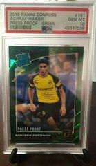 Achraf Hakimi [Press Proof Green] #181 Soccer Cards 2018 Panini Donruss Prices