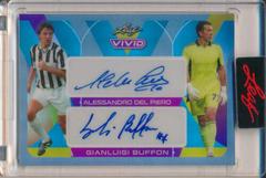 Alessandro Del Piero , Gianluigi Buffon [Gray] Soccer Cards 2022 Leaf Vivid Dual Autographs Prices