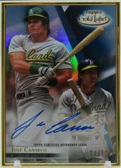 Jose Canseco [Blue] #FA-JC Baseball Cards 2018 Topps Gold Label Framed Autograph Prices