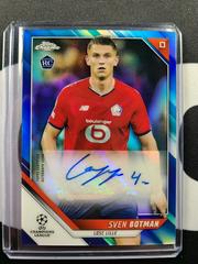Sven Botman [Blue Refractor] Soccer Cards 2021 Topps Chrome UEFA Champions League Autographs Prices