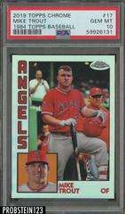 Mike Trout [Orange Refractor] #17 Baseball Cards 2019 Topps Chrome 1984 Baseball Prices