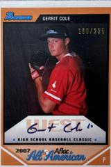 Gerrit Cole #GC Baseball Cards 2007 Bowman Aflac Prices