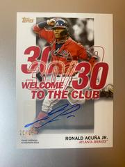 Ronald Acuna Jr. #WCA-RA Baseball Cards 2023 Topps Welcome to the Club Autographs Prices
