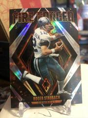 Roger Staubach [Silver Lazer] Football Cards 2022 Panini Phoenix Fire Forged Prices