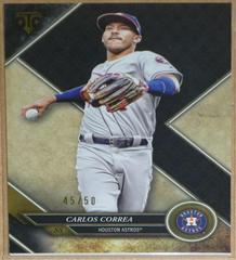 Carlos Correa [Onyx] Baseball Cards 2017 Topps Triple Threads Prices