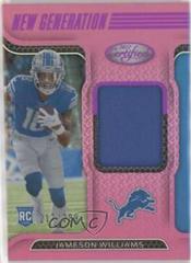 Jameson Williams [Pink] #NGJ-JW Football Cards 2022 Panini Certified New Generation Jerseys Mirror Prices