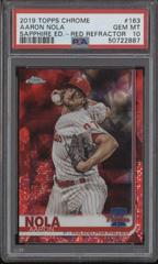 Aaron Nola [Red Refractor] #176 Baseball Cards 2019 Topps Chrome Prices
