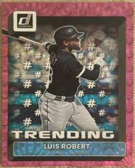 Luis Robert [Pink Fireworks] #T-6 Baseball Cards 2022 Panini Donruss Trending Prices