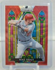 Mike Trout [Red Wave Prizm] Baseball Cards 2021 Panini Prizm Stained Glass Prices