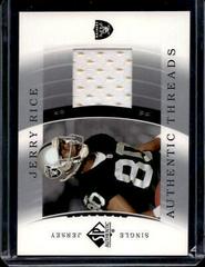 Jerry Rice [Single Jersey] Football Cards 2003 SP Authentic Threads Prices