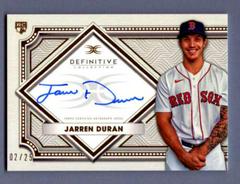 Jarren Duran #DCA-JDU Baseball Cards 2022 Topps Definitive Autograph Collection Prices