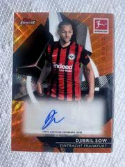 Djibril Sow [Orange Wave Refractor] Soccer Cards 2020 Topps Finest Bundesliga Autographs Prices