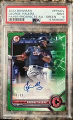 George Valera [Green] #PPA-GV Baseball Cards 2022 Bowman Paper Prospect Autographs Prices