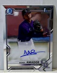Adael Amador #CPA-AAM Baseball Cards 2021 Bowman Chrome Prospect Autographs Prices