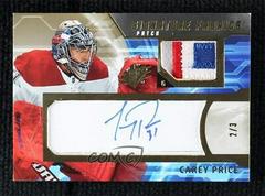 Carey Price [Patch] Hockey Cards 2021 SPx Signature Fabrics Prices