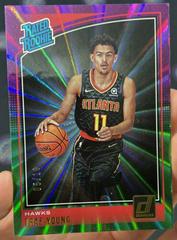 Trae Young [Purple, Green Laser] #198 Basketball Cards 2018 Panini Donruss Prices