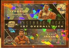 Kyrie Irving, Allen Iverson [Red Cracked Ice] #14 Basketball Cards 2019 Panini Contenders Optic Historic Picks Prices