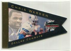Chris Warren [Gold Foil] #24 Football Cards 1998 Playoff Contenders Pennants Prices