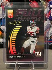 Saquon Barkley [Purple] #FT-SB Football Cards 2023 Panini Donruss Elite Full Throttle Prices